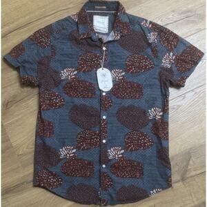 Cactus Man Ricky Singh Shirt Button Up Floral Men’s Size Medium Short Sleeve NEW